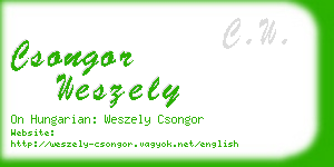 csongor weszely business card